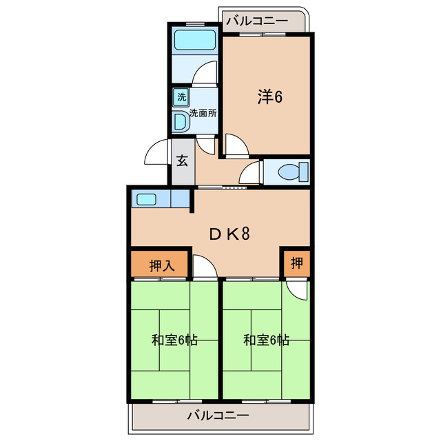 碧南市西山町のマンションの間取り