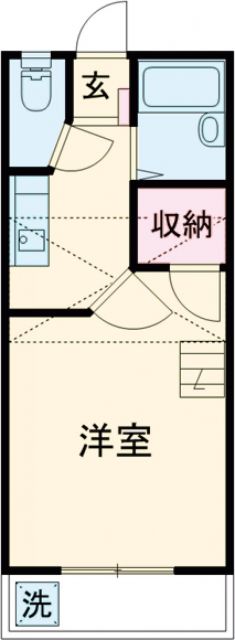 豊橋市内張町のアパートの間取り