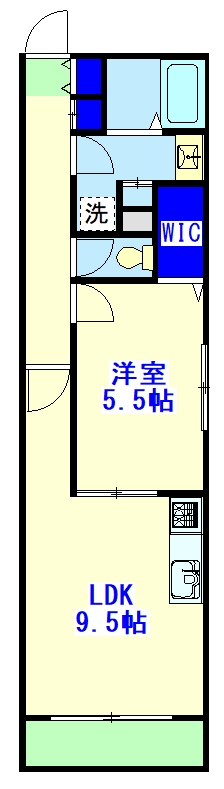 浦安市富士見のアパートの間取り