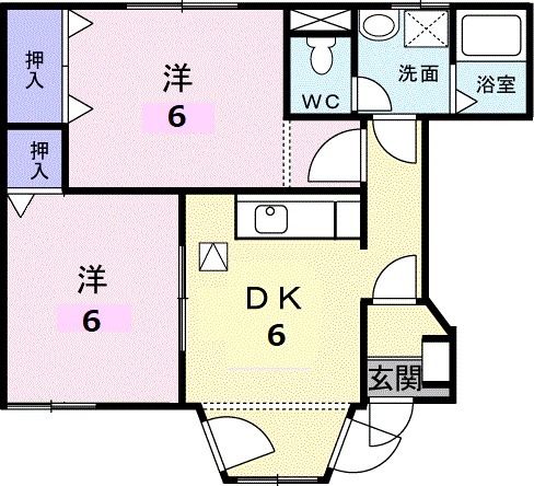 クレストール花水木Ｂの間取り