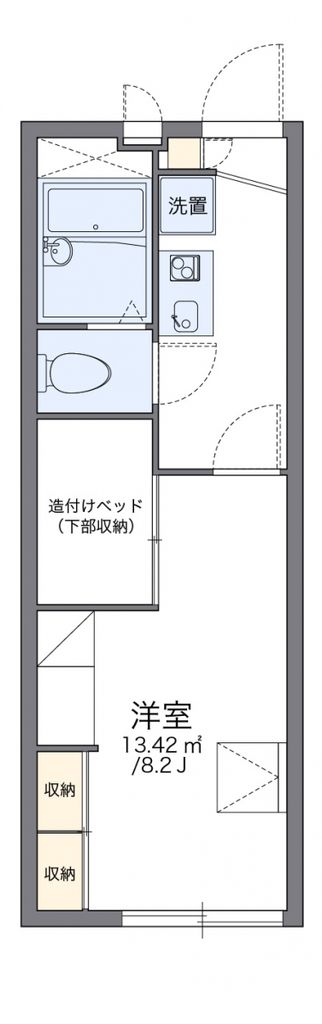 厚木市戸田のアパートの間取り