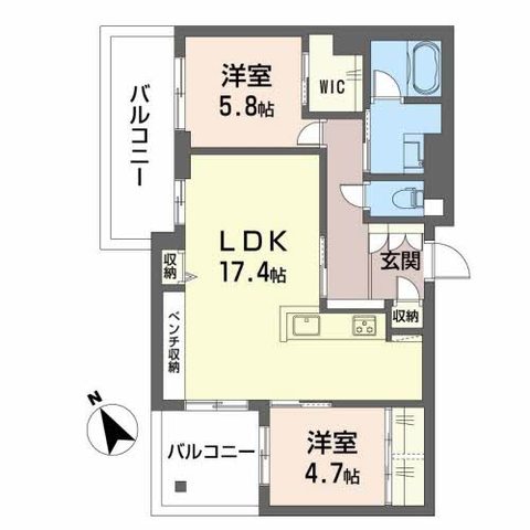 シャーメゾンエイトの間取り