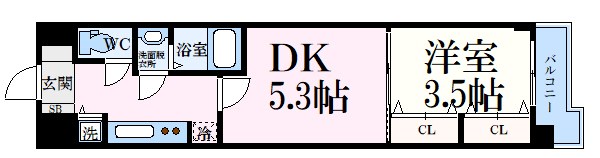 ラヴ神戸三宮の間取り