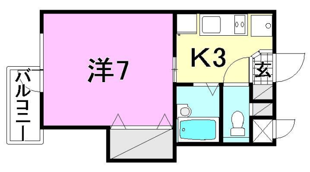 伊予市米湊のマンションの間取り