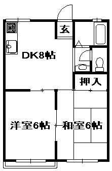 ルシェール三輪の間取り