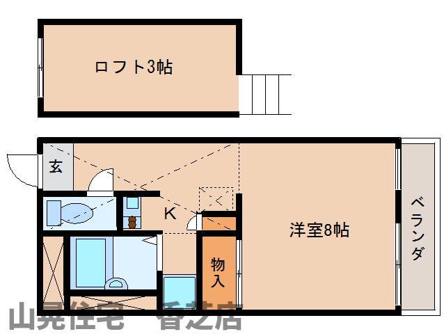 香芝市北今市のマンションの間取り