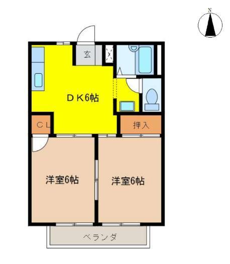 タウニーNo.5の間取り