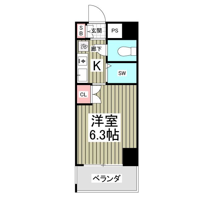 松戸市二ツ木のマンションの間取り