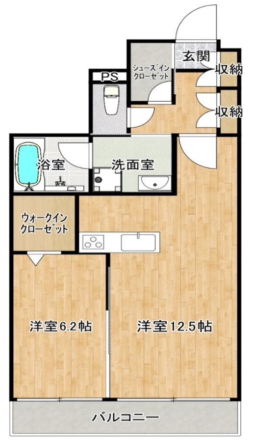 ソレイユルヴァン福津中央の間取り