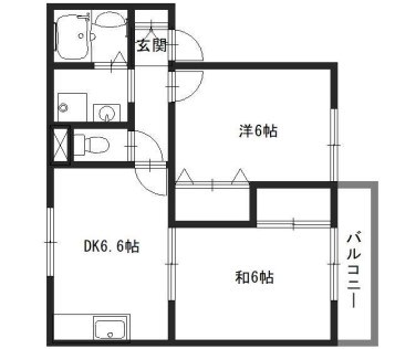 姫路市書写のアパートの間取り