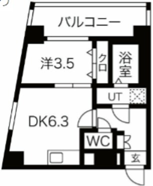 京都市南区西九条唐戸町のマンションの間取り