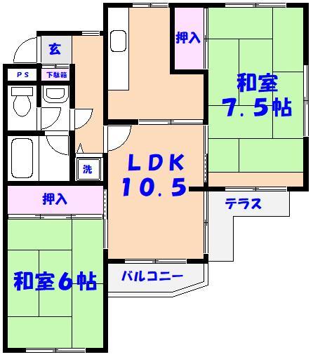 エースハイツ市川の間取り