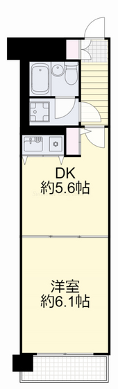 岡山市北区清輝橋のマンションの間取り