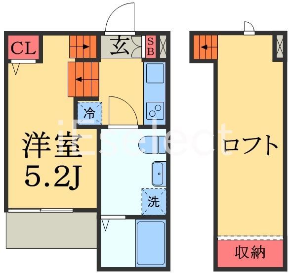 千葉市若葉区都賀のアパートの間取り