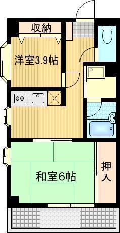 落合ＲＯＫＵビルの間取り