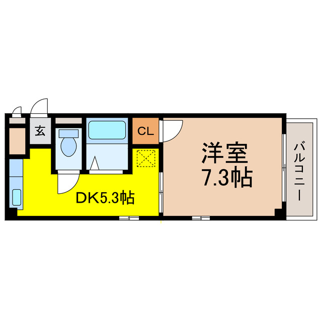 大津市栄町のマンションの間取り