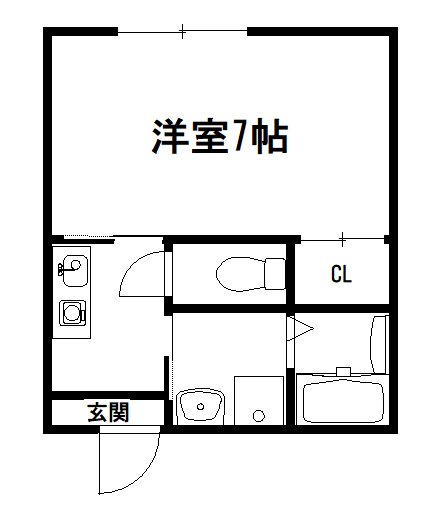 京都市下京区打越町のマンションの間取り