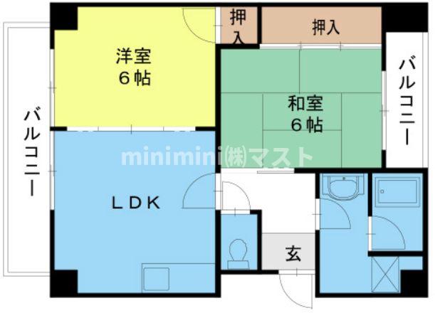 ハーバーウィンズ天保山の間取り