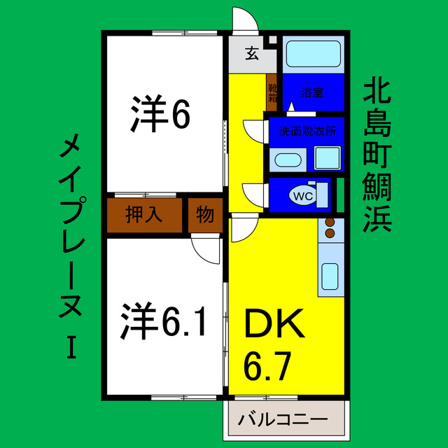 メイプレーヌIの間取り