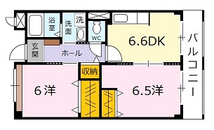 広島市安佐北区深川のマンションの間取り