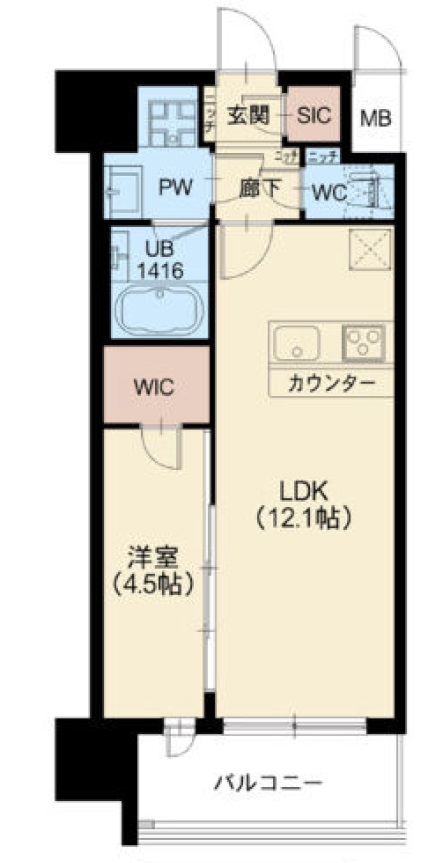 スプランディッド新大阪VIIの間取り