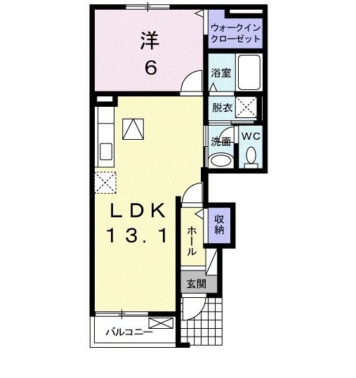 綾歌郡綾川町萱原のアパートの間取り