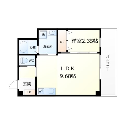 大阪市住吉区我孫子西のアパートの間取り