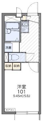 高梁市南町のアパートの間取り