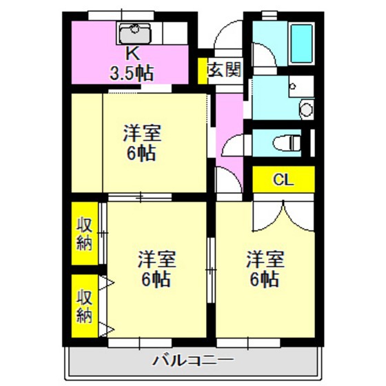 ベルフラワー（青柳）の間取り