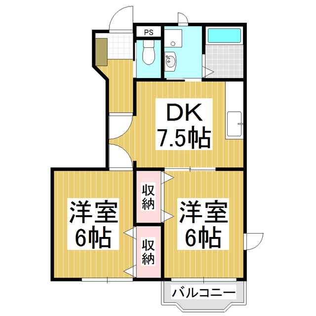 上伊那郡辰野町大字伊那富のアパートの間取り