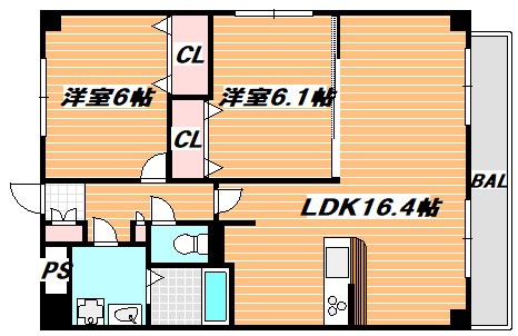 浦安市富士見のマンションの間取り