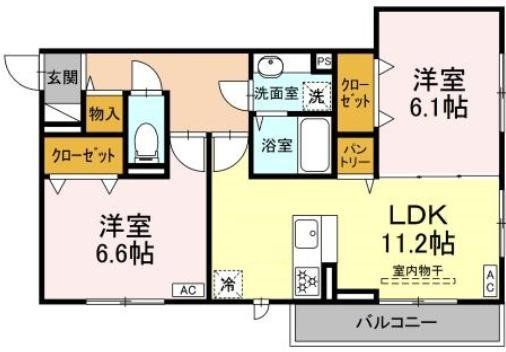 横浜市青葉区荏田西のアパートの間取り