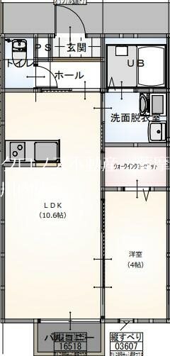 薩摩川内市東大小路町のアパートの間取り