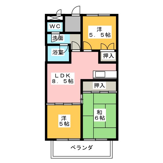 フェステ菊屋第６の間取り