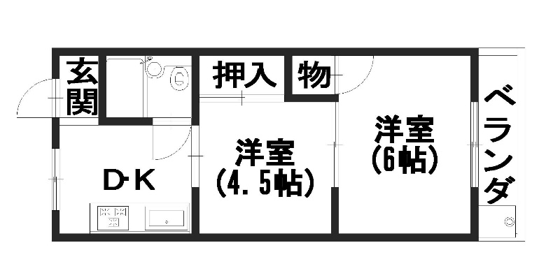 西野ハイツの間取り