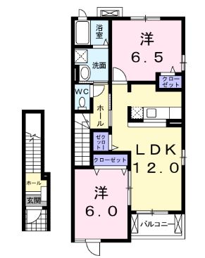 レイクタウン城山Ａの間取り