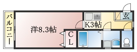 クレフラスト高丘Ｂの間取り