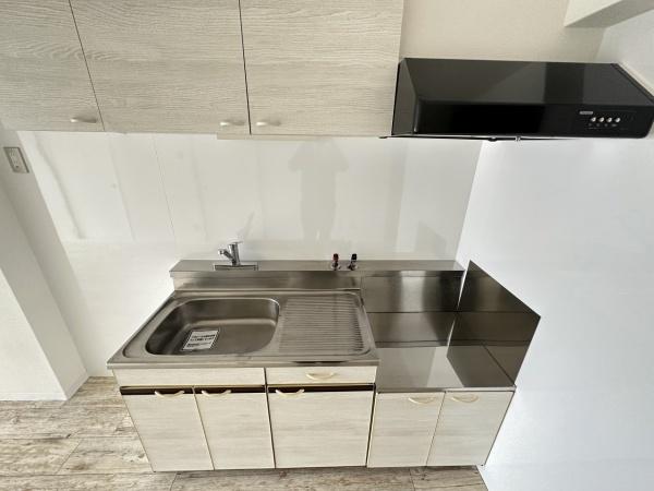 キッチン　２口ガスコンロ設置可！