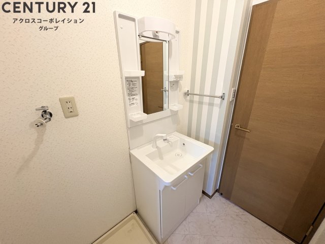 洗面設備　室内に洗濯機置き場があります