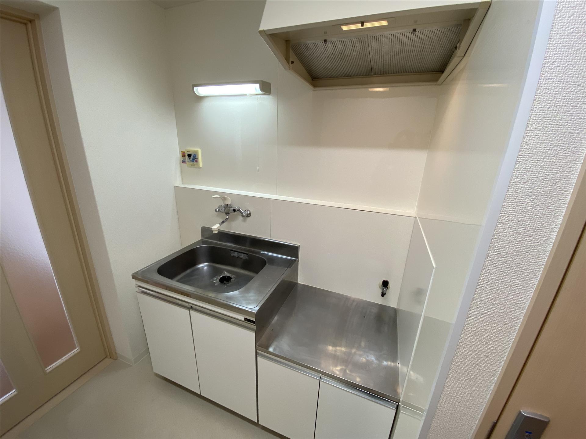 キッチン　2口コンロ設置可能なキッチンです