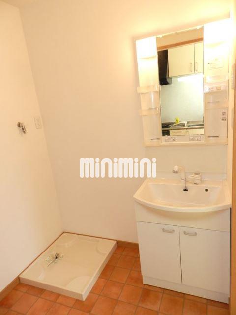 洗面設備　洗髪洗面化粧台です。室内洗濯機置き場です。