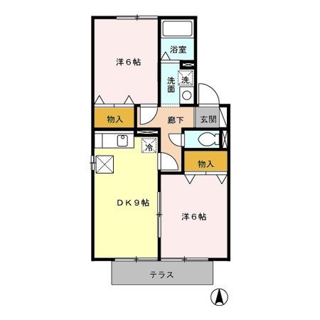 ＪＲ両毛線 新前橋駅 徒歩16分 2階建 築23年の間取り写真