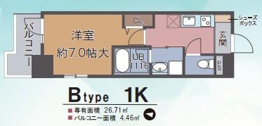 Ferville Awazaの間取り写真
