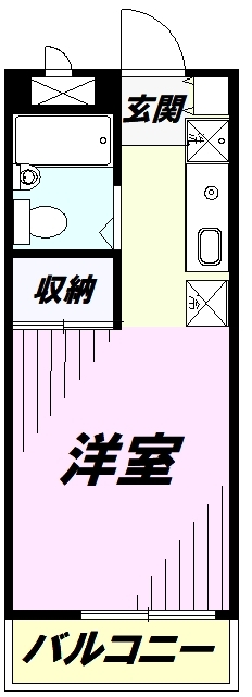 京王線 北野駅 徒歩10分 3階建 築34年の間取り写真