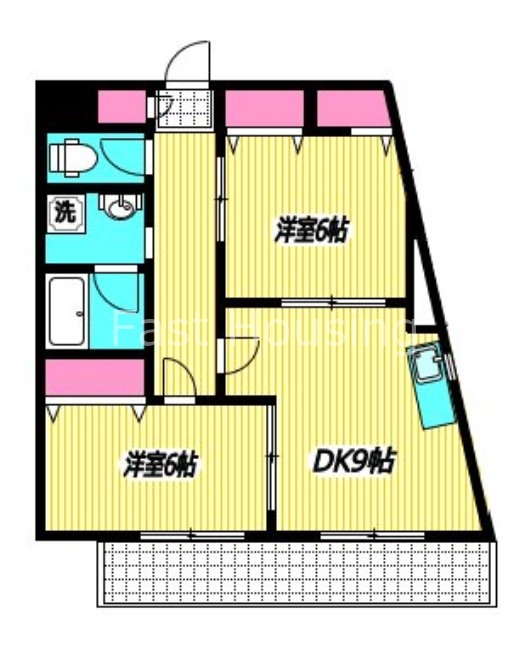 西武新宿線 上井草駅 徒歩8分 4階建 築34年の間取り写真