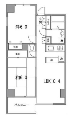 都営新宿線 大島駅 徒歩12分 7階建 築38年の間取り写真