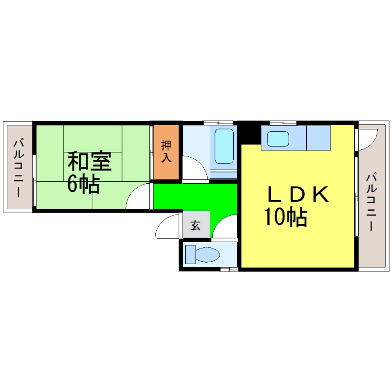 ＪＲ中央本線 鶴舞駅 徒歩3分 4階建 築53年の間取り写真