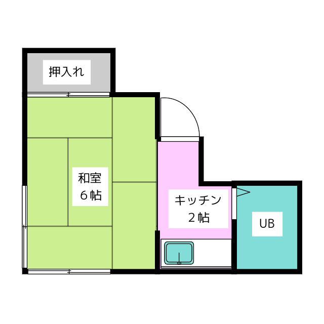 ハイツ西村2号の間取り写真