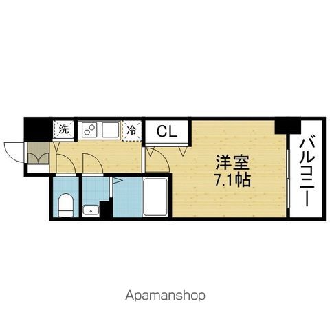 ＪＲ大阪環状線 大阪城公園駅 徒歩9分 15階建 築5年の間取り写真