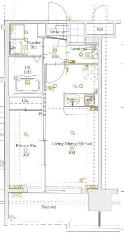 ＪＲ博多南線 博多駅 徒歩13分 10階建 築14年の間取り写真